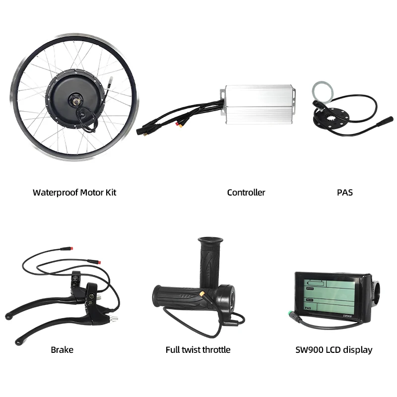 New Electric Conversion Kit 72 - 12000W Electric Motorcycle Hub Motor recension och pris