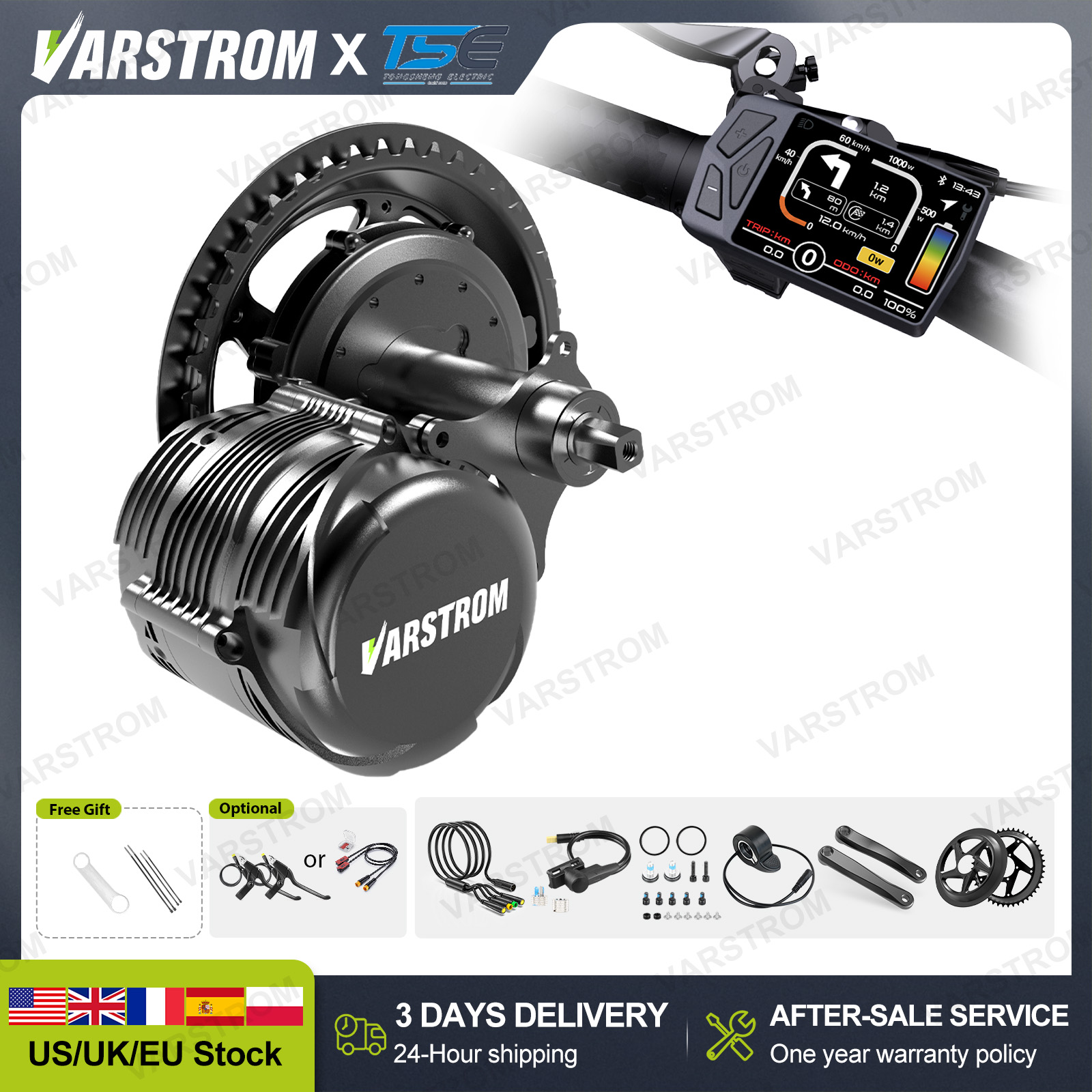 [USA Stock ] Tongsheng 750W TS - Torque Sensor Mid Drive Motor Kit recension och pris