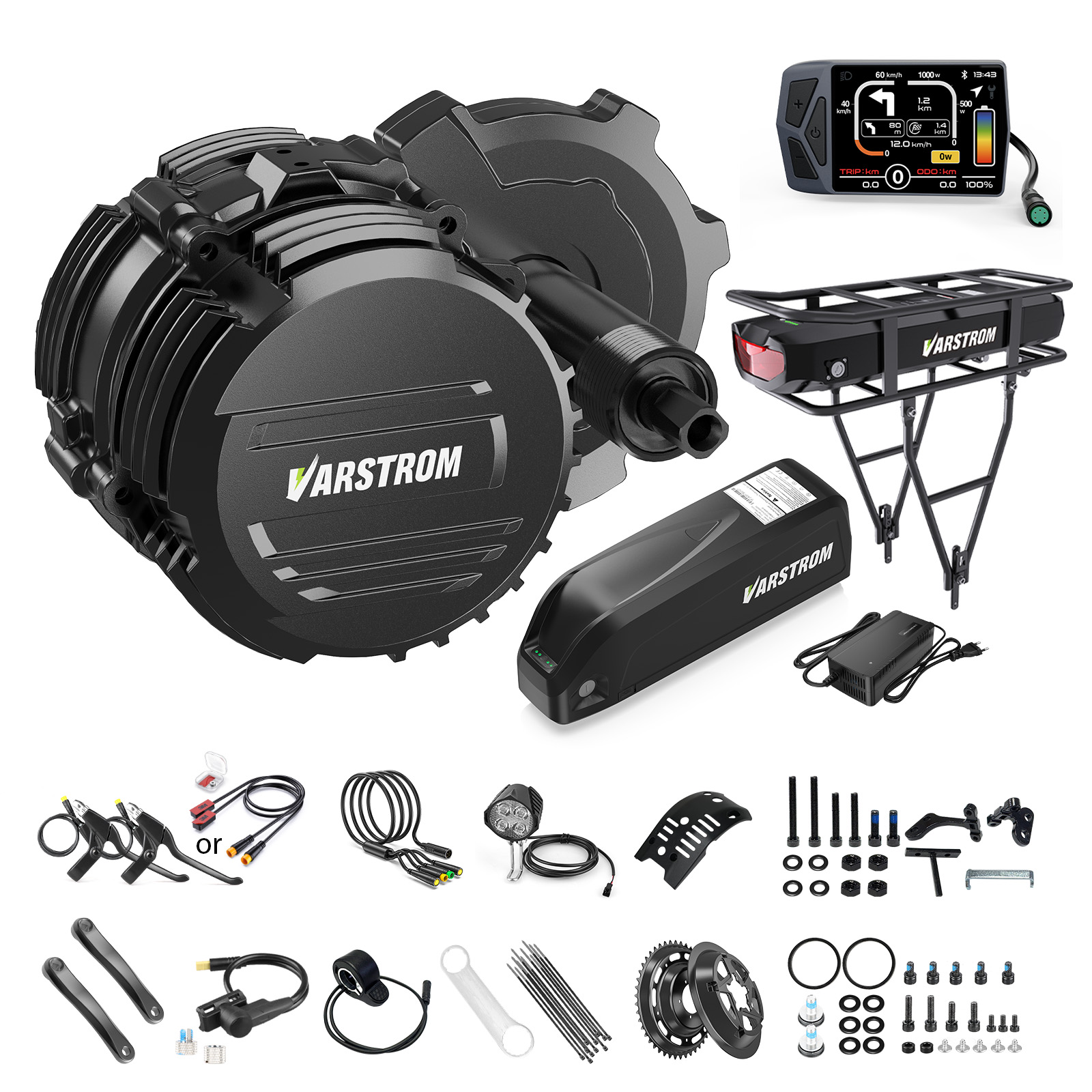 [US STOCK] Varstrom 48V500W 75 - Side Hung Mid Drive Motor Kit recension och pris